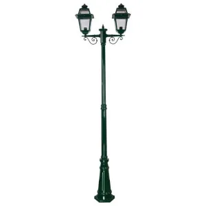 Avignon Italian Made IP43 Exterior Post Lantern, 2 Light, Large, Green by Domus Lighting, a Lanterns for sale on Style Sourcebook