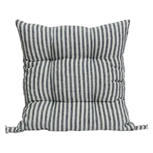 Capsus Striped Linen Chair Pad, Navy by French Country Collection, a Cushions, Decorative Pillows for sale on Style Sourcebook