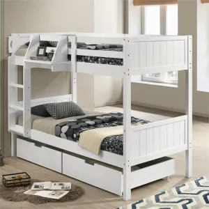 Seastar Wooden Bunk Bed with Hanging Shelf & Drawers, Single by Intelligent Kids, a Kids Beds & Bunks for sale on Style Sourcebook