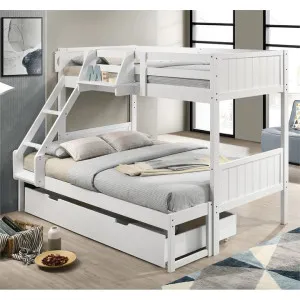 Seastar Wooden Bunk Bed with Hanging Shelf & Single Trundle, Trio by Intelligent Kids, a Kids Beds & Bunks for sale on Style Sourcebook