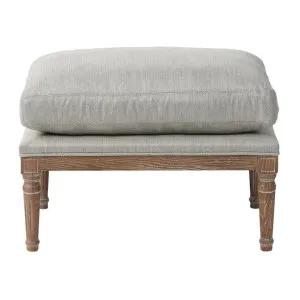 Chester Ashwood Ottoman with Fabric Cushion, Natural / Beige by French Country Collection, a Ottomans for sale on Style Sourcebook