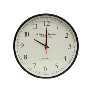 Antione de Praiteau Metal Frame Petite Round Wall Clock, 30cm by French Country Collection, a Clocks for sale on Style Sourcebook