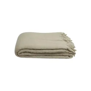 Hamel Wool Blend Throw, 125x150cm, Biscuit by French Country Collection, a Throws for sale on Style Sourcebook