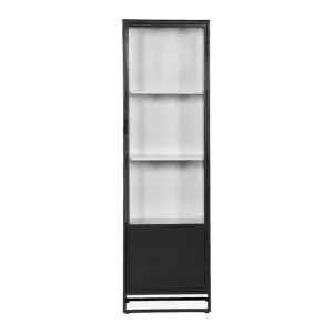 Cole Iron & Glass Display Cabinet, Single Door, Black by French Country Collection, a Cabinets, Chests for sale on Style Sourcebook