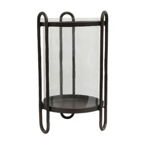 Balizac Iron & Glass Hurricane, Medium by French Country Collection, a Lanterns for sale on Style Sourcebook