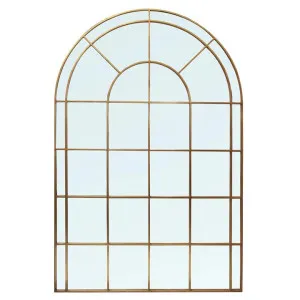 Ava Iron Frame Arched Window Style Mirror, 182cm by Provencal Treasures, a Mirrors for sale on Style Sourcebook