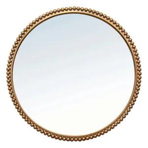 Gironde Beaded Iron Frame Round Wall Mirror, 70cm by French Country Collection, a Mirrors for sale on Style Sourcebook