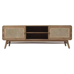 Sandro Mindi Wood & Rattan 2 Door TV Unit, 150cm, Natural by Chateau Legende, a Entertainment Units & TV Stands for sale on Style Sourcebook