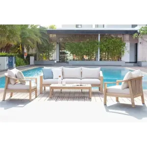Elmira Rope & Acacia Timber 4 Piece Outdoor Lounge Set by Chateau Legende, a Outdoor Sofas for sale on Style Sourcebook