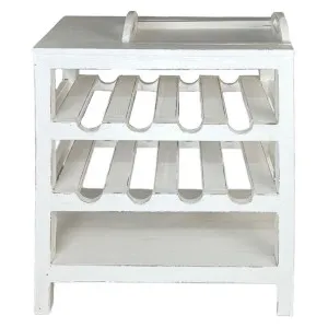Eckmont Mahogany Timber Wine Rack, Distressed White by Chateau Legende, a Wine Racks for sale on Style Sourcebook