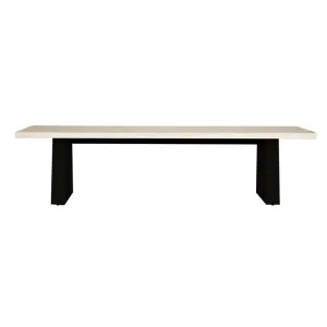 Eterrazzo Engineered Stone & Iron Dining Table, 200cm, Ivory Coast / Black by ElkStone, a Dining Tables for sale on Style Sourcebook