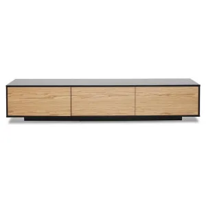 Letty 2.3m Wooden Entertainment Unit - Black with Natural Drawers by Interior Secrets - AfterPay Available by Interior Secrets, a Entertainment Units & TV Stands for sale on Style Sourcebook