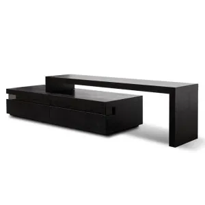Maze 1.7-2.8m Lowline Wooden TV Entertainment Unit - Black by Interior Secrets - AfterPay Available by Interior Secrets, a Entertainment Units & TV Stands for sale on Style Sourcebook