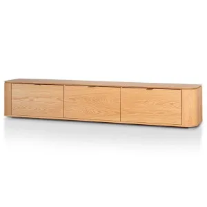 Curve 2.4 TV Entertainment Unit - Natural Oak by Interior Secrets - AfterPay Available by Interior Secrets, a Entertainment Units & TV Stands for sale on Style Sourcebook