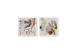 Set of 2 Spring Floral Wall Art Canvas 3 sizes available 50cm x 50cm by Luxe Mirrors, a Artwork & Wall Decor for sale on Style Sourcebook