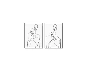 Set of 2 Figures Wall Art Canvas 3 sizes available 70cm x 50cm by Luxe Mirrors, a Artwork & Wall Decor for sale on Style Sourcebook