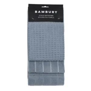 Bambury Microfibre 3 Piece Blue Kitchen Tea Towels by null, a Tea Towels for sale on Style Sourcebook