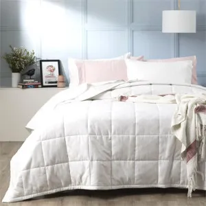 Ddecor Home Josephine White 500 Thread Count Jacquard Cotton Comforter Set by null, a Quilt Covers for sale on Style Sourcebook