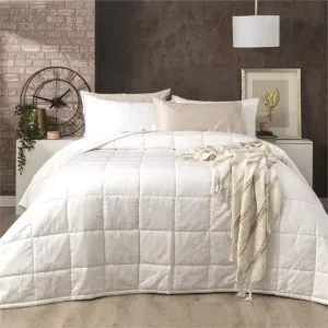 Ddecor Home Mosaic White 500 Thread Count Jacquard Cotton Comforter Set by null, a Quilt Covers for sale on Style Sourcebook