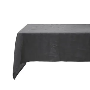 Bambury French Flax Linen Charcoal Tablecloth by null, a Table Cloths & Runners for sale on Style Sourcebook