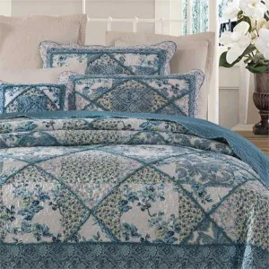 Classic Quilts Blue Bouquet European Pillowcase by null, a Cushions, Decorative Pillows for sale on Style Sourcebook