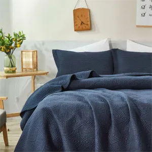 Classic Quilts Diamond Navy Throw by null, a Throws for sale on Style Sourcebook