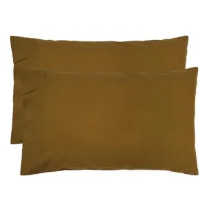 Bambury Temple Organic Cotton Tobacco Pillowcase Pair by null, a Pillow Cases for sale on Style Sourcebook