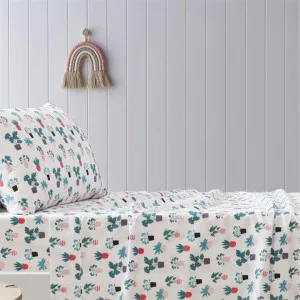 Happy Kids Plant Printed Microfibre Sheet Set by null, a Sheets for sale on Style Sourcebook