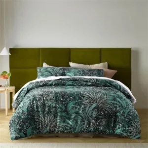 Accessorize Palm Leopard Digital Printed Cotton Green Quilt Cover Set by null, a Quilt Covers for sale on Style Sourcebook