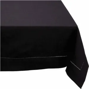 RANS Elegant Hemstitch Black Tablecloth by null, a Table Cloths & Runners for sale on Style Sourcebook
