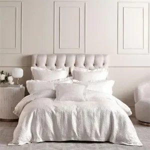 Linen House Winston White Quilt Cover Set by null, a Quilt Covers for sale on Style Sourcebook