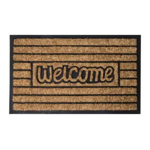 J.Elliot Brush Moulded Welcome Horizontal Stripe Coir Mat by null, a Doormats for sale on Style Sourcebook