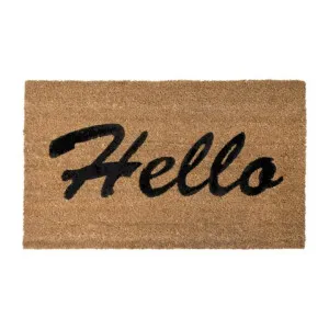 J.Elliot PVC Backed Hello Coir Printed Mat by null, a Doormats for sale on Style Sourcebook