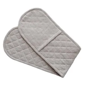 RANS Herringbone Charcoal Double Mitt by null, a Oven Mitts & Potholders for sale on Style Sourcebook