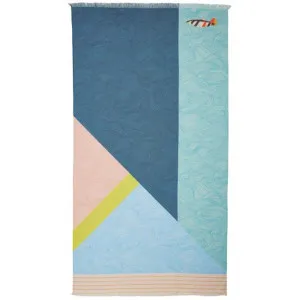Oilily Stormy Waves Printed Cotton Beach Towel by null, a Outdoor Accessories for sale on Style Sourcebook