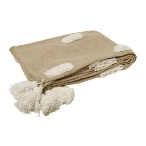 J.Elliot Quinn Textured Sandstone and Ivory Throw by null, a Throws for sale on Style Sourcebook