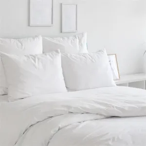 Jenny Mclean La Via Plain Cotton White Quilt Cover Set by null, a Quilt Covers for sale on Style Sourcebook