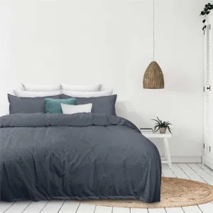 Odyssey Living Corduroy Rib Storm Quilt Cover Set by null, a Quilt Covers for sale on Style Sourcebook