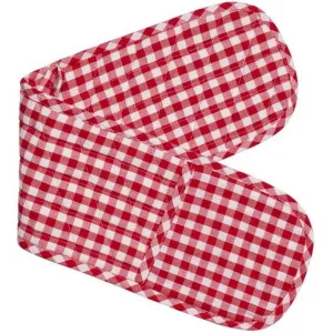 RANS Gingham Red Double Mitt by null, a Oven Mitts & Potholders for sale on Style Sourcebook