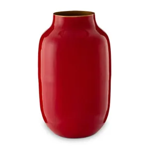 PIP Studio Metal Red 14cm Oval Vase by null, a Vases & Jars for sale on Style Sourcebook