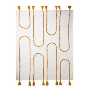 J.Elliot Waverley Ivory and Mustard Throw by null, a Throws for sale on Style Sourcebook