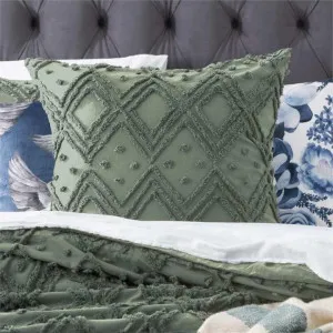 Park Avenue Medallion Cotton Vintage Washed Sage European Pillowcase by null, a Cushions, Decorative Pillows for sale on Style Sourcebook