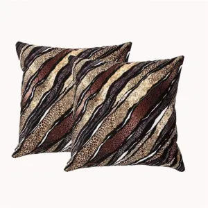 Renee Taylor Poly Velvet Printed Skin 50x50cm Twin Pack Filled Cushion by null, a Cushions, Decorative Pillows for sale on Style Sourcebook