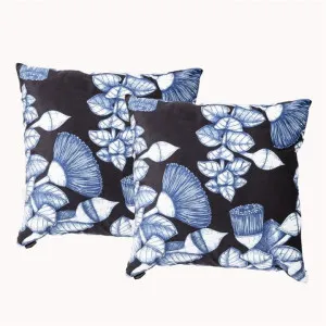 Renee Taylor Poly Velvet Printed Bush Land 50x50cm Twin Pack Filled Cushion by null, a Cushions, Decorative Pillows for sale on Style Sourcebook