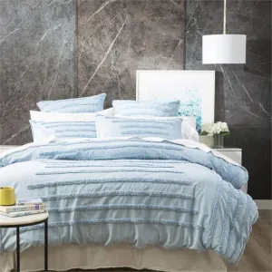 Renee Taylor Classic Cotton Blue Quilt Cover Set by null, a Quilt Covers for sale on Style Sourcebook