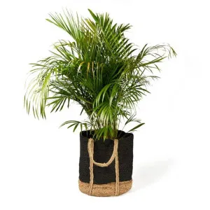 Vintage Design Tava Jute Black Basket with Handle by null, a Baskets & Boxes for sale on Style Sourcebook