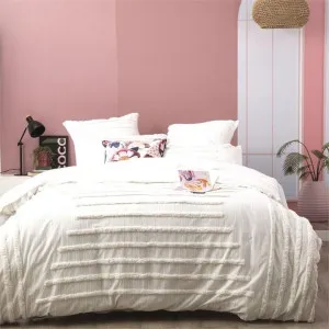 Renee Taylor Classic Cotton White Quilt Cover Set by null, a Quilt Covers for sale on Style Sourcebook