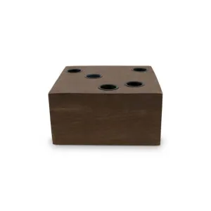 VTWonen Brown Square Reversible Candle Block Holder with Black Cups by null, a Candles for sale on Style Sourcebook