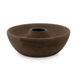 VTWonen Brown Round 10cm Candle Holder with Black Cup by null, a Candles for sale on Style Sourcebook