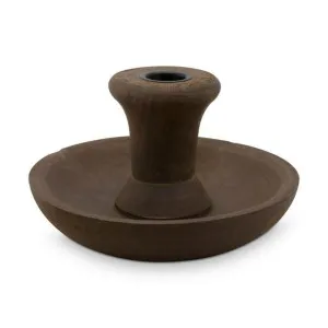 VTWonen Brown Round 16cm Candle Holder with Black Cup by null, a Candles for sale on Style Sourcebook